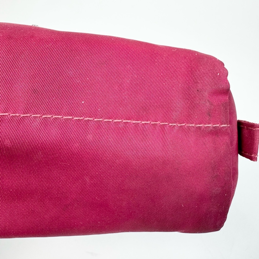 Prada Dark Pink Nylon Travel Mini Cosmetic Zip Case - Picture 10 of 12